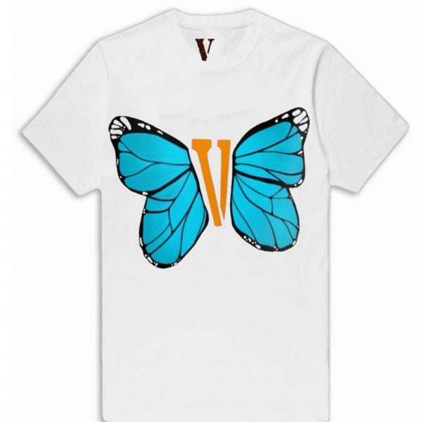 Vlone Blue Butterfly T-Shirt