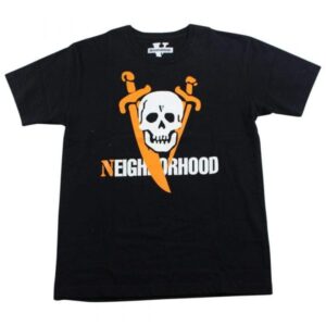 Vlone x Neighborhood Skull Logo T-Shirt
